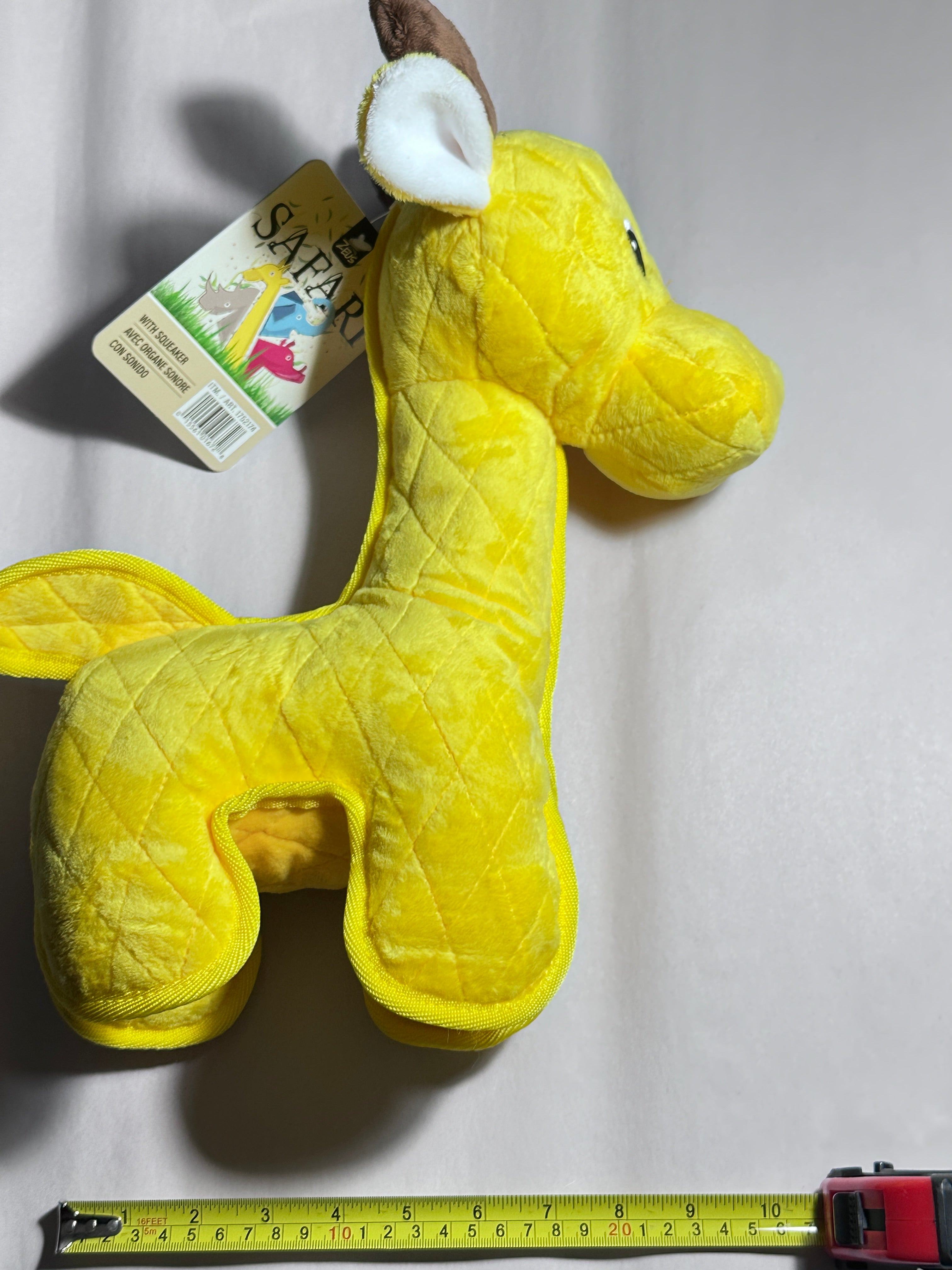 Zeus Number #4 :Giraffe Dog Toy, Yellow