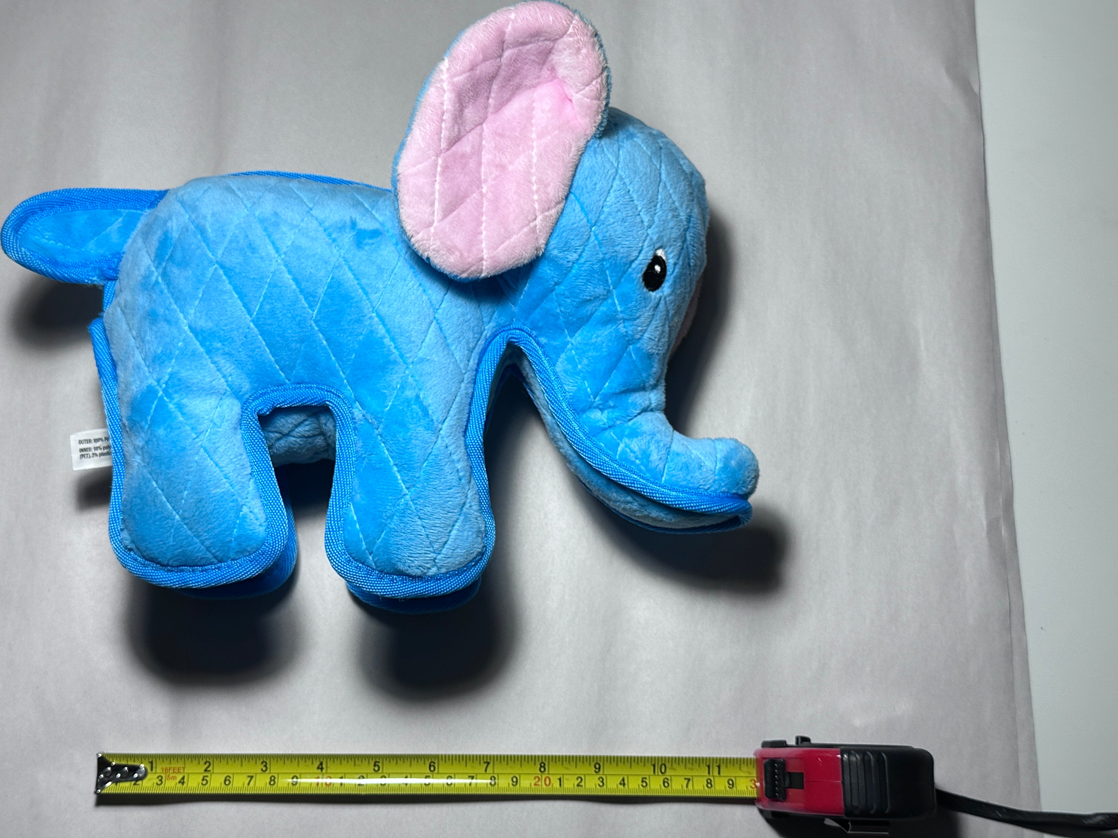 Zeus Number #1:  Elephant Dog Toy, Blue